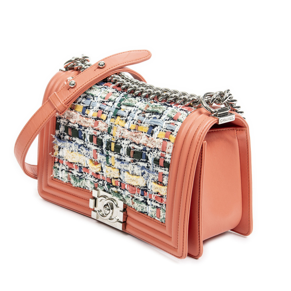 Chanel Medium Multicolor Tweed Boy - Picture 2 of 8